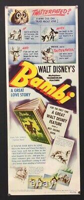 Bambi Original Insert Movie Poster Walt Disney 1942 Hollywood Posters