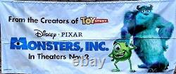 Bannière de film double face Vintage Disney Monsters Inc. de 2001 48' x 120'