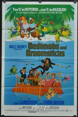 Bedknobs And Broomsticks 1971 Original 27x41 Affiche De Film Angela Lansbury Disney