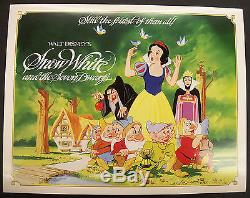Blanche-neige Et Les Sept Nains Jeu De 8 Cartes De Lobby Des Années 60 Re-release Walt Disney