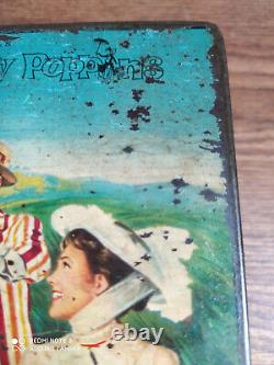 Boîte à lunch publicitaire rare de la marque Eagle de Walt Disney Marry Poppins de l'ancienne époque