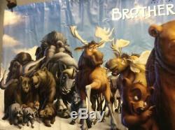 Brother Bear 2 Faces Disney Vinyle Film Immense Bannière! 119x49 Pouces Poster G5