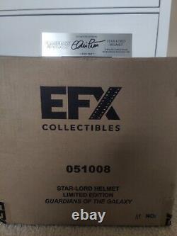 Casque Star-Lord Marvel Autographié EFX Collectibles Édition Limitée Preuve d'Artiste Chris Pratt