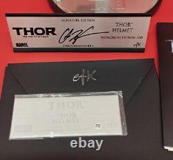 Casque Thor EFX signé par Chris Hemsworth, édition limitée 11, Avengers Marvel rare