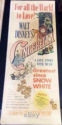 Cendrillon! '50 Walt Disney Classique Original U. S. Insérer Affiche De Film