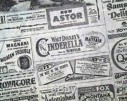 Cendrillon Walt Disney Movie Journée D'ouverture Et De Publicité Revue 1950 Journal