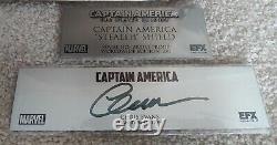 Chris Evans a signé EFX Captain America Stealth Shield AP 11 Soldat de l'Hiver