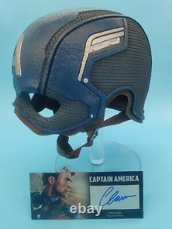 Chris Evans a signé le casque Captain America de King Arts 11 Winter Soldier LE 100WW