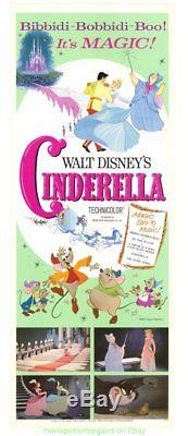 Cinderella Movie Poster Original Taille De L'insert 14x36 Pouces R1665 Disney Animation
