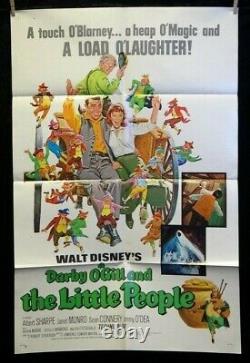 Darby O'gill Et Le Petit Peuple? Affiche De Cinéma Originale D'une Feuille De Disney 1969