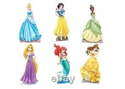 Découpes en carton grandeur nature officielles des princesses Disney, ensemble de 6