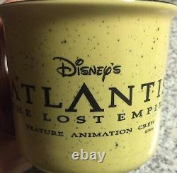 Disney Atlantis The Lost Empire Cast Feature Animation Crew Mug Cup Très Rare