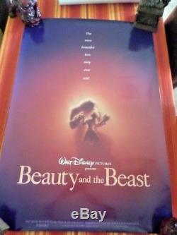Disney Beauty And The Beast Advance Affiche De Film Originale À Double Face