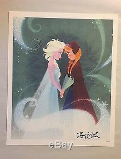 Disney D23 Expo 2017 Exclusif Signé Frozen Elsa Anna Lithographie Ticketed Event
