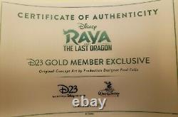 Disney D23 Raya Et Le Dernier Lithographie Dragon Le 500 Numéroté À La Main Paul Feliz