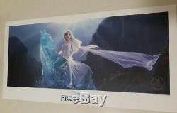 Disney Frozen 2 Lithographie Commémorative Limitée Ed Affiche Originale 18 X 9