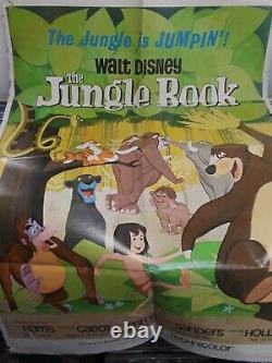 Disney Jungle Livre Affiche Originale Une Feuille 67 / 294 Lire En Bas! Certains Dommages