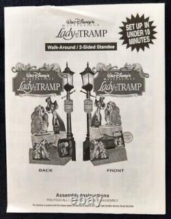 Disney Lady Et Le Tramp 2 Sided 1998 Affichage Vidéo -vintage -rare- Htf