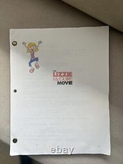 Disney Lizzie Mcguire Film Scénario- Scénario Hilary Duff Y2k 2003 Rare