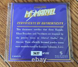 Disney Marvel Studios Boîte de collection limitée de bracelets Ms Marvel Kamala Khan NEUVE