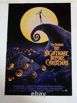 Disney Nightmare Avant Christmas Affiche De Cinéma Originale Theater-used 27x40 Ds C6