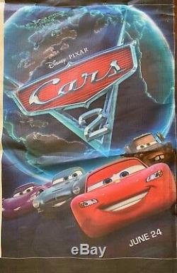 Disney Pixar Cars 2 Ex-rare Velcro Rare Colonne Wrap Affichage 8ftx8ft