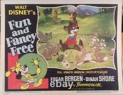 Disney Rare Orig. Fun Et Fancy Free Vintage Lobby Carte # 2 1947- Cartoon