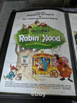 Disney Robin Des Bois Original 1 Feuille Affiche De Cinéma Walt Disney 27x41