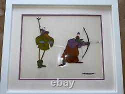 Disney Robin Hood Production Originale Cel Peinture Encadrée Disney Seal