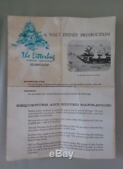 Disney The Litterbug Vtg 1961 Bobine De 16mm Walt Disney Pour Supports Éducatifs Rare
