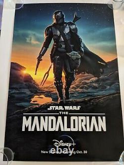 Disney The Mandalorian Original 27x40 2 Sided Ds Poster One Sheet Rare Star Wars