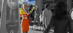 Disney Tomorrowland Film Original Écran Utilisé Wardrobe Robe Orange Costume