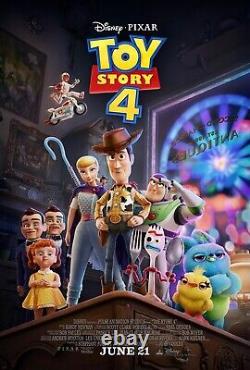 Disney Toy Story 1, 2, 3, 4 Affiches De Cinéma Original Ds 27x40 Rare Nouveau Non Utilisé
