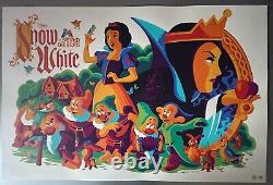Disney présente Blanche-Neige et les 7 nains Poster Tom Whalen Signé Print A/P