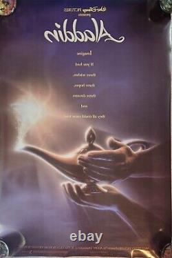 Disney's Aladdin 1992 Original Promo Double Face Movie Poster 40x27