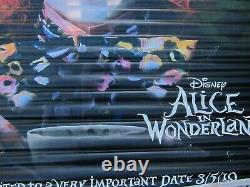Disney’s Alice In Wonderland 2010 Original 5x8' Ds Us Movie Theater Vinyl Banner