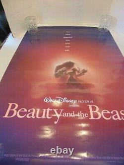 Disney’s Beauty&the Beast 1991 Original Dbl Sided Movie Poster 40 X 27 #20693
