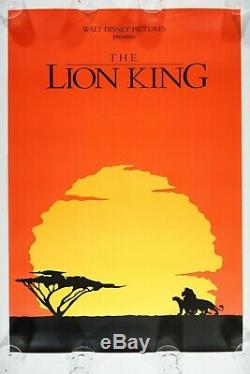 Disney's King 1994 Le Lion 27x40 1sh Lamine Original Rare Teaser Affiche Du Film