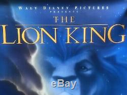 Disney's Le Lion King 1994 - Affiche De Film 27x40 Authentique Ds Ds Enroulée