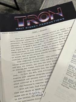 Disney's Tron Original 1982 Dossier De Presse Comprenant Photos, Crédits Et Prod. Informations