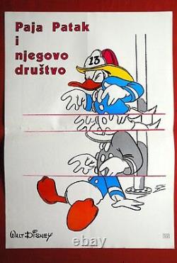 Donald Duck Et Ses Amis Walt Disney 1970s Unique Rare Affiche De Cinéma Exyu