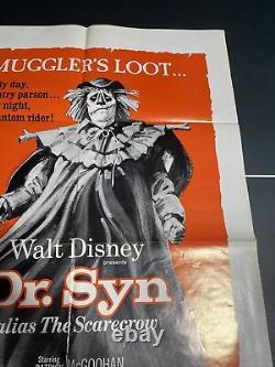 Dr Syn 1972 Affiche De Cinéma Originale D'une Feuille Walt Disney L'épouvantail 27x41