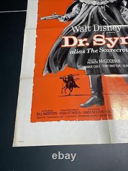 Dr Syn 1972 Affiche De Cinéma Originale D'une Feuille Walt Disney L'épouvantail 27x41