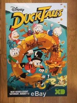 Ducktales Signé Cast Affiche Animée Série D23 Expo Disney Scrooge Mcduck