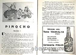 Édition cubaine extrêmement rare de Disney : Programme d'engagement de Noël de Pinocchio originaire de 1940