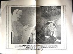 Édition cubaine extrêmement rare de Disney : Programme d'engagement de Noël de Pinocchio originaire de 1940