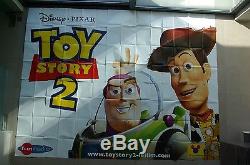 Énorme Rare 160 X 120 Toy Story 2 Disney Pixar 8 Affiche Panneau Publicitaire