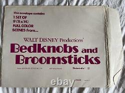 Ensemble complet de 9 cartes lobby BEDKNOBS & BROOMSTICKS 11x14 Disney 1971