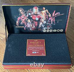 Ensemble de 3 boîtes de collectionneurs Disney Marvel Studios Ironman avec réacteur Arc lumineux NEUF