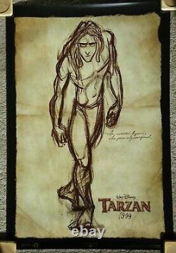 Esquisse de Tarzan de Disney ADV DS Enroulé Affiche de film officielle originale US en une feuille